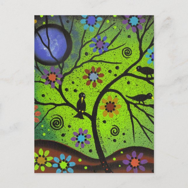 Folk Art Hanging Out By Lori Everett Postcard (Front)
