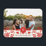 Folk Art Holiday Monogram Photo Magnet<br><div class="desc">Photography courtesy of Othello Silla: www.othellosilla.com</div>