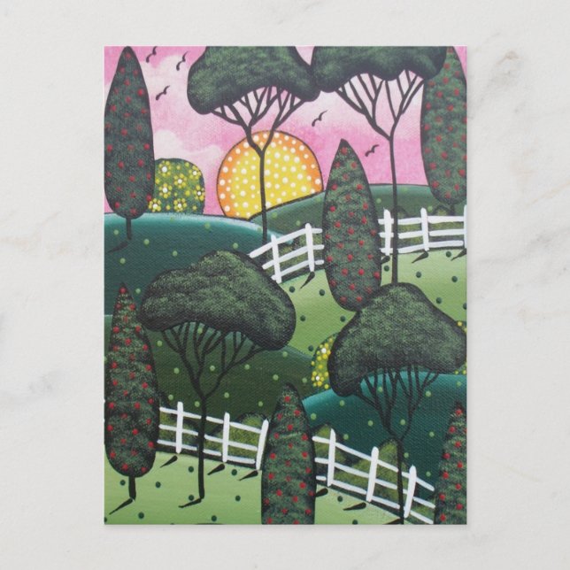 FOLK ART Joie The View BY LORI EVERETT carte posta (Devant)