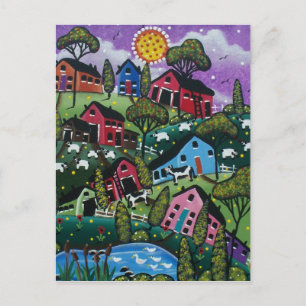 FOLK ART Lazy Day's BY LORI EVERETT carte postale