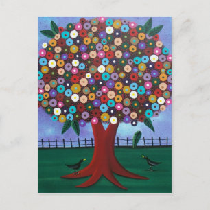 FOLK ART Meeting Spot BY LORI EVERETT postcard