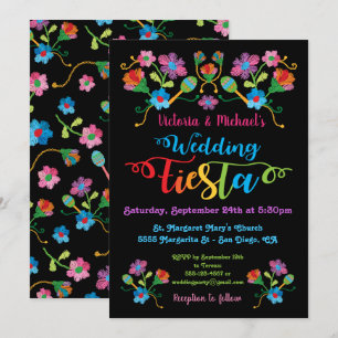Folk Art mexicain Fiesta Faire-part de mariage