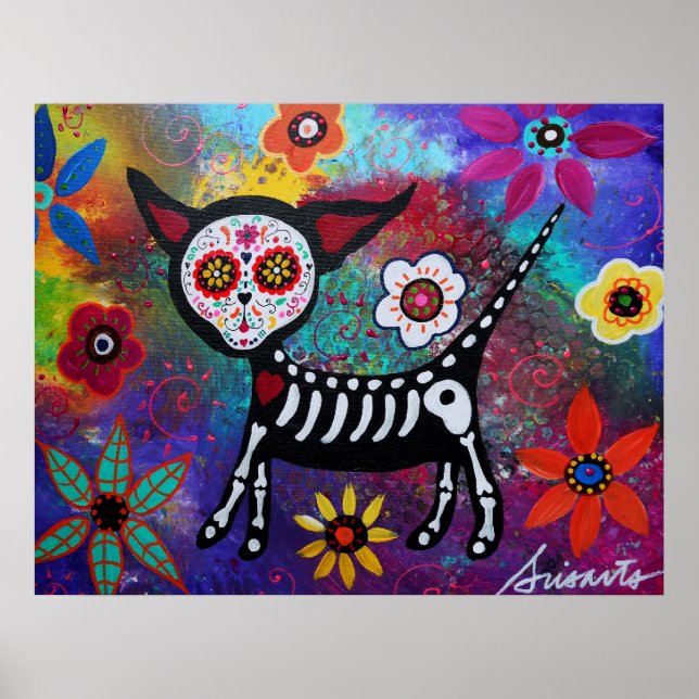 FOLK ART MEXICAN CHIHUAHUA PAINTING POSTER (Front)