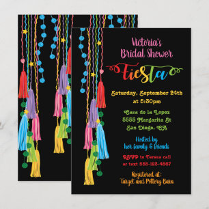 Folk Art Mexican Fiesta Bridal Shower Invitation