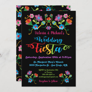Folk Art Mexican Fiesta Wedding Invitation