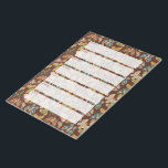 Folk Art Moths, Butterflies Weekly Planner Notepad<br><div class="desc">Stay organized in style with this weekly planner notepad. Each sheet has seven boxes, one for each day of the week so you can keep track of scheduled events. The pretty pad features a background of folk art style moths illustrations in earthy colours against a warm brown background.</div>