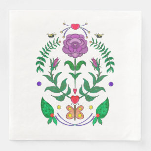 Folk Art Napkin