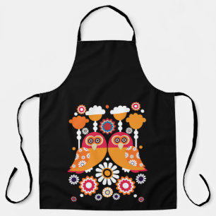 Folk Art Owl Apron