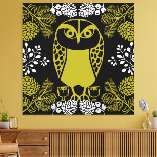Folk Art Owl Prints