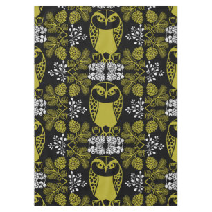 Folk Art Owl Prints Tablecloth