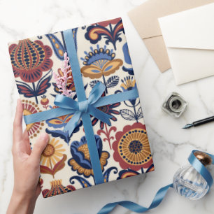 Folk Art Pattern  Wrapping Paper