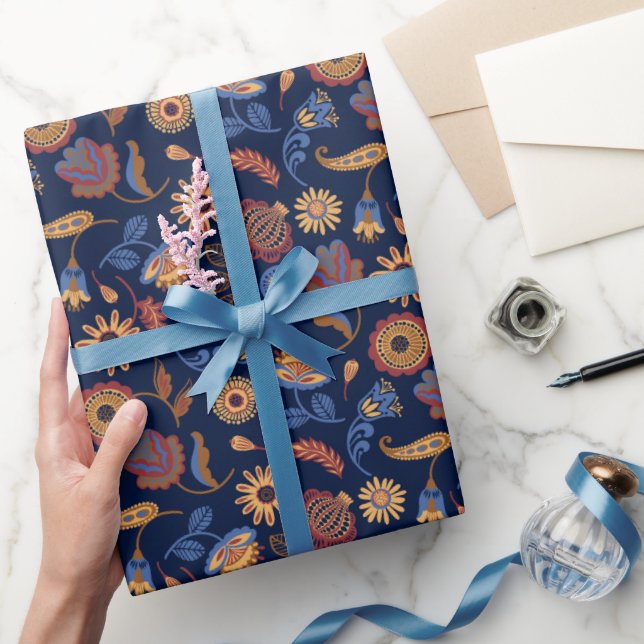 Folk Art Pattern  Wrapping Paper (Gifting)