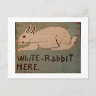 Folk Art Rabbit Postcard