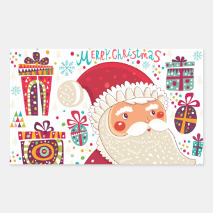 Folk Art Santa Claus Sticker
