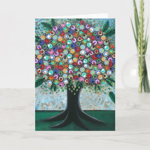 FOLK ART Spring On My Mind BY LORI greeting card