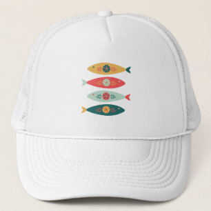 Folk Art Swedish Fish Trucker Hat