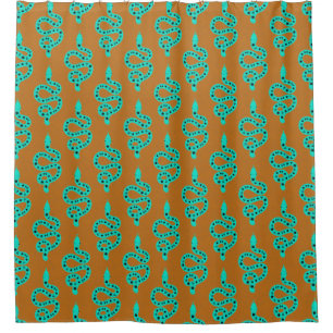 Folk Art Textured Grungy Witchy Snake green orange