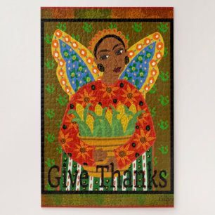 Folk Art Thanksgiving 1014 piece Puzzle