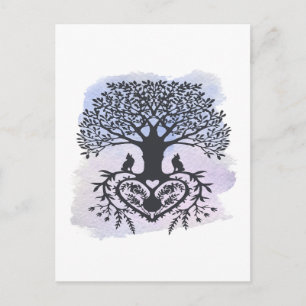 Folk Art Tree of Life Postcard