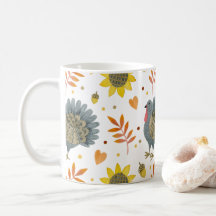Folk Art Turkeys Coffee Mug