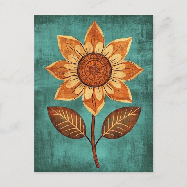 Folk Bloom #242 Postcard (Front)