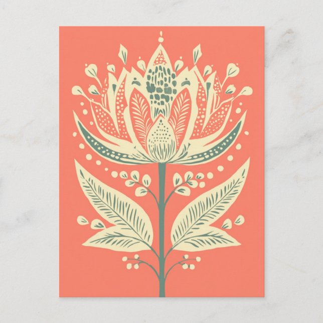 Folk Bloom #247 Postcard (Front)