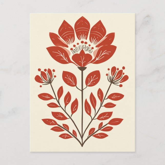 Folk Bloom No.262 Postcard (Front)