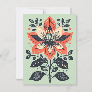 Folk Bloom No.271 Postcard