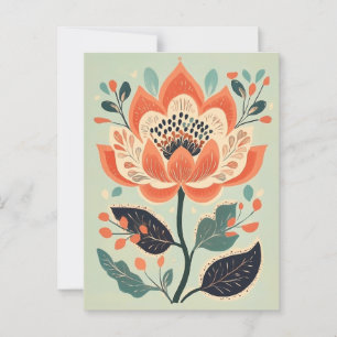 Folk Bloom No.275 Postcard