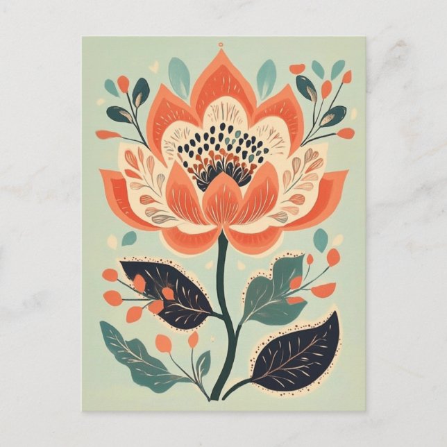 Folk Bloom No.275 Postcard (Front)