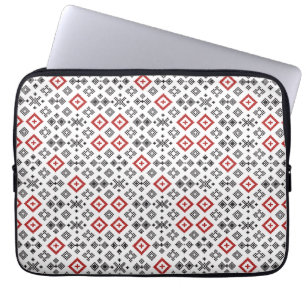 Folk Cross Stitch Seamless Pattern Laptop Sleeve