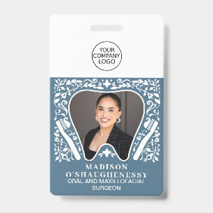 Folk Dentist logo Modern Business Photo Badge
