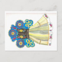 Folk Dress Traditional Polish Costume Watercolor