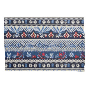 Folk Embroidery Stripe Pattern Pillowcase