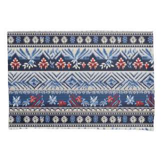 Folk Embroidery Stripe Pattern Pillowcase
