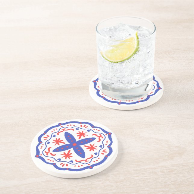 Folk Flora Dial Coaster (Side)