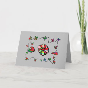 Folk Floral Art Card