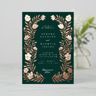 Folk Floral Botanical Frame Wedding