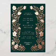 Folk Floral Botanical Frame Wedding