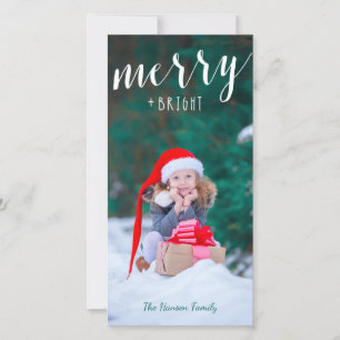 Folk Floral Christmas Photo Card