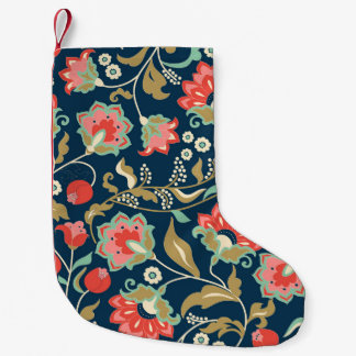 Folk Floral Colourful: Hand Drawn Seamless Small Christmas Stocking