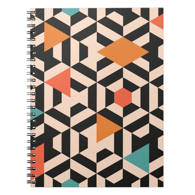 Folk Floral Symmetric Digital Gouache Notebook (Front)