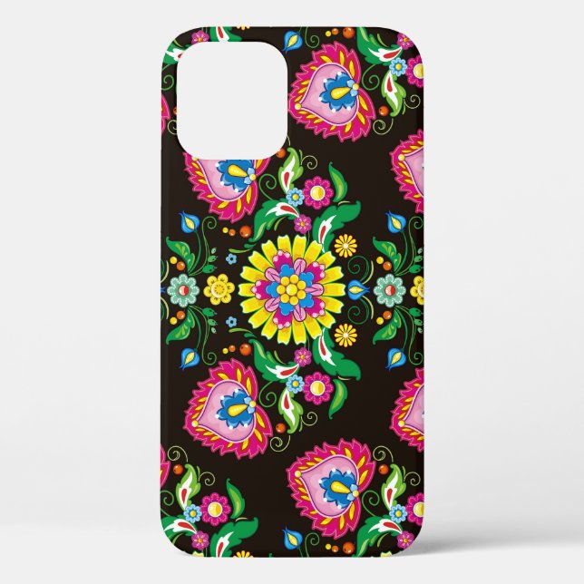 Folk flourish pattern: retro colourful tiles Case-Mate iPhone case (Back)