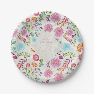Folk Flowers Mother of Bride Gift- Customizable Paper Plate