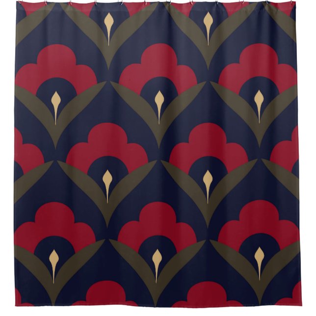 Folk flowers motif Japan wave pattern ditzy floral (Front)