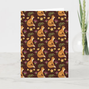 Folk Foxes Greeting Card