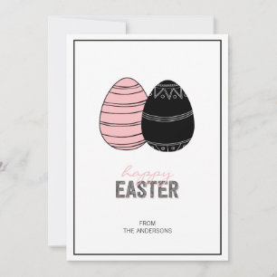 Folk Happy Easter Eggs Card