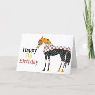 Folk Horse Thank You Card