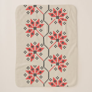 Folk-Inspired Home Decor Sherpa Blanket