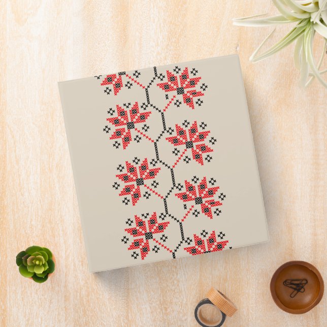 Folk-Inspired Office Organizer Binder (In Situ)